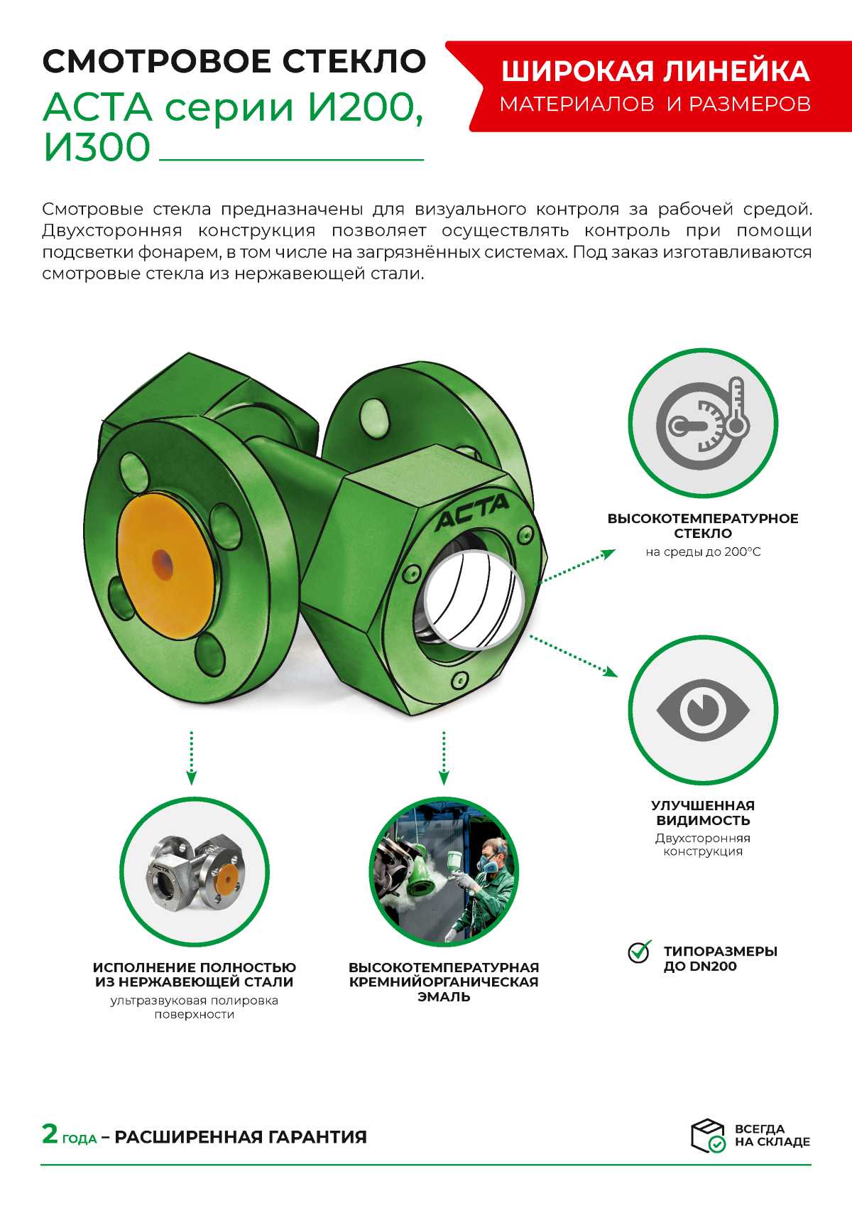 Стекло смотровое из нержавеющей стали АСТА И251, И253